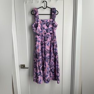 NWOT J Crew Squareneck midi dress, size 4 petite